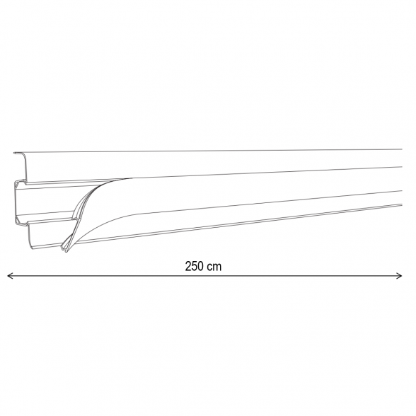 Grindjuostė PVC ESQUERO, 250 x 6,66 x 2,19 cm, bianco platano sp. (604) 2 Grindjuostė PVC ESQUERO, 250 x 6,66 x 2,19 cm, bianco platano sp. (604) 2