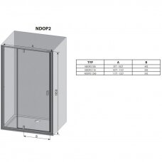 Ravak dušo kabina NDOP2-120+NPSS-80+dušo padas Gigant Pro 120x80 satino sp.