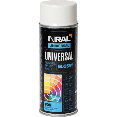 Purškiami dažai INRAL Universal, balta sp. RAL9010