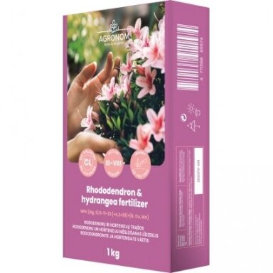 Rododendrų ir hortenzijų trąšos AGRONOM, 1kg Rododendrų ir hortenzijų trąšos AGRONOM, 1kg