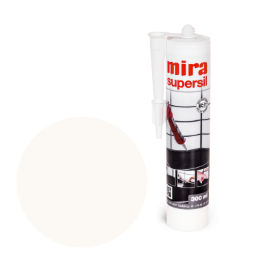 Sanitarinis silikonas MIRA Supersil, 300ml balta sp. (100) Sanitarinis silikonas MIRA Supersil, 300ml balta sp. (100)