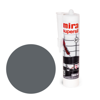 Sanitarinis silikonas MIRA Supersil, 300ml tamsiai pilka sp. (123) Sanitarinis silikonas MIRA Supersil, 300ml tamsiai pilka sp. (123)