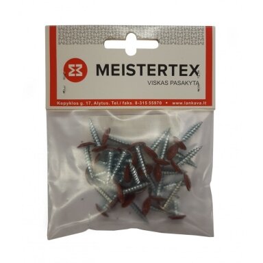 Savisriegiai į metalą MEISTERTEX, 4,2x19mm 30vnt tamsiai raudona sp. RR29