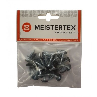 Savisriegiai į metalą MEISTERTEX RR33, 4.2x19mm 30vnt juoda sp.
