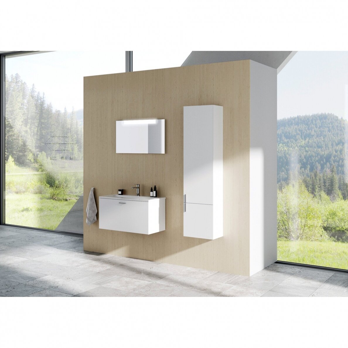 Spintelė po praustuvu RAVAK SD Clear II 80, balta sp. 3