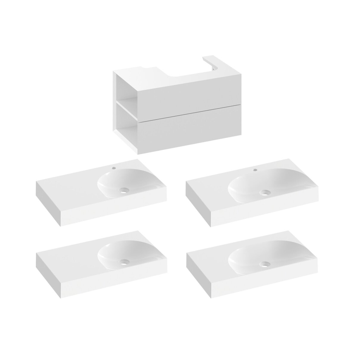 SD Lite 80 K spintelė po praustuvu balta 3