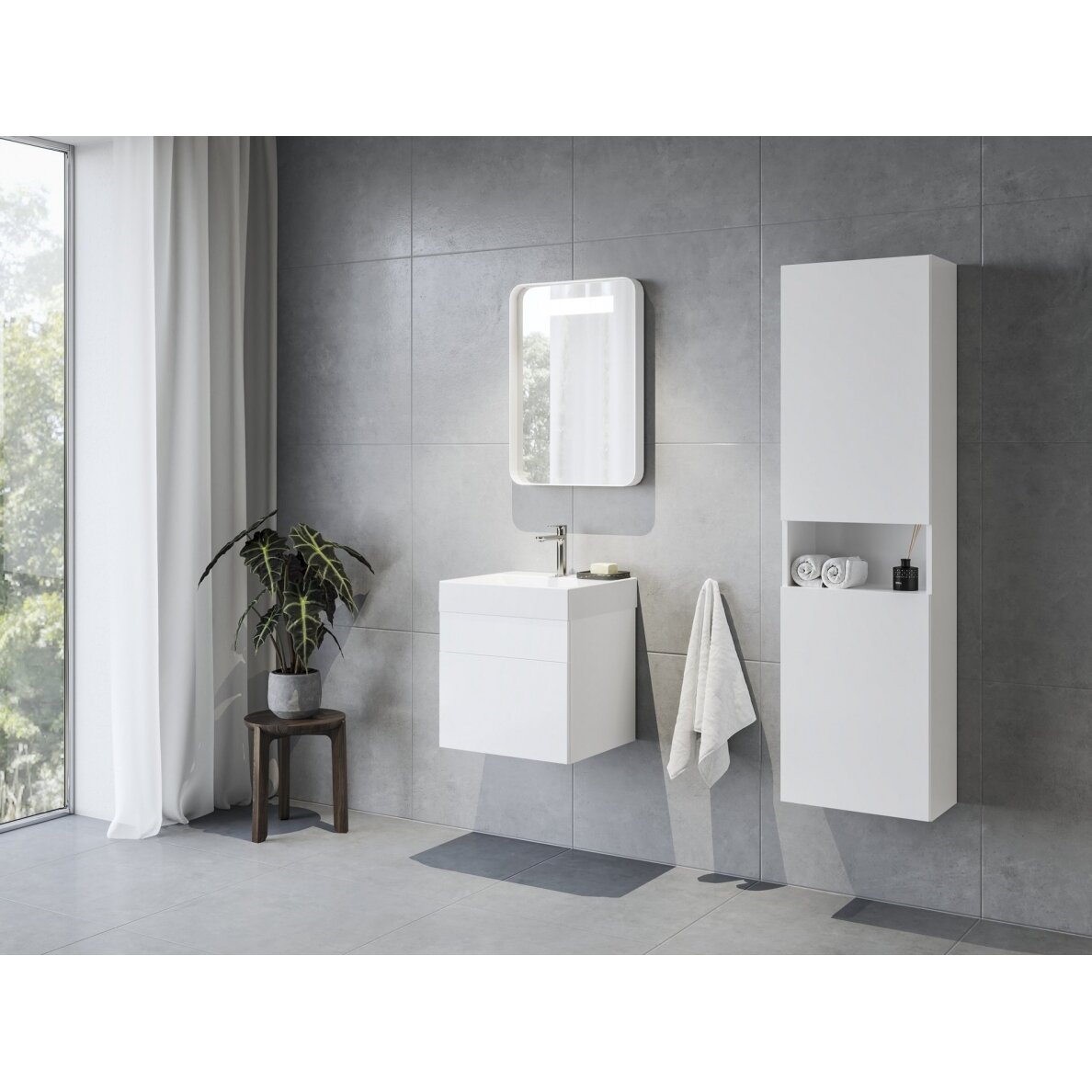 SD Natural 50 spintelė po praustuvu balta SD Natural 50 spintelė po praustuvu balta