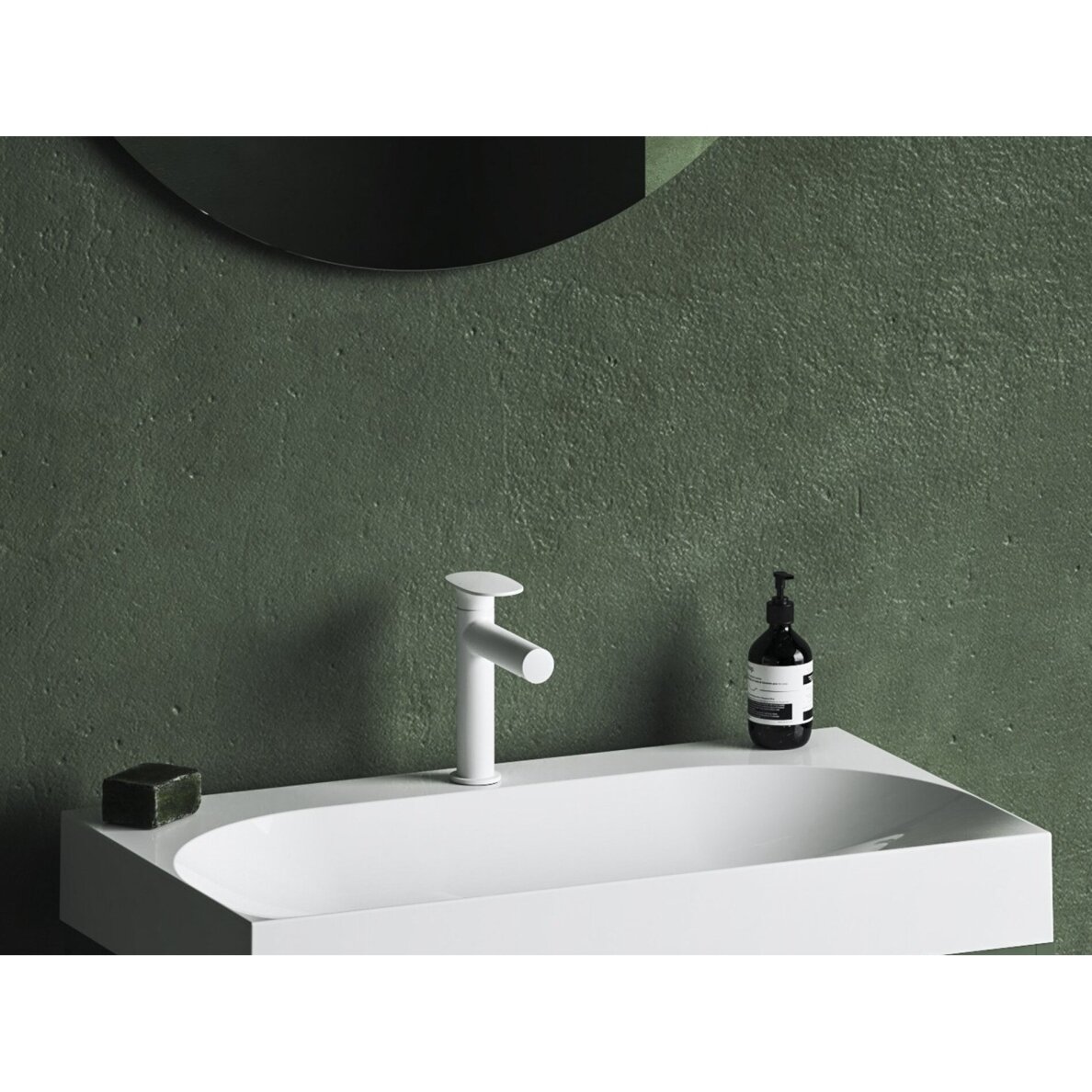 Praustuvo maišytuvas RAVAK SG 012.10WHM, 19cm balta matinė sp. 1