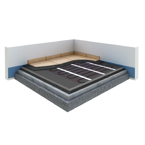 Šildomų grindų kilimėlis laminatui  WARMUP PVC, 4m2/600w 150w/m2 2