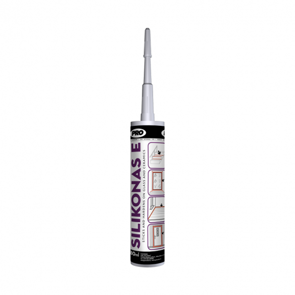 Silikonas E PRO, 280 ml baltas Silikonas E PRO, 280 ml baltas