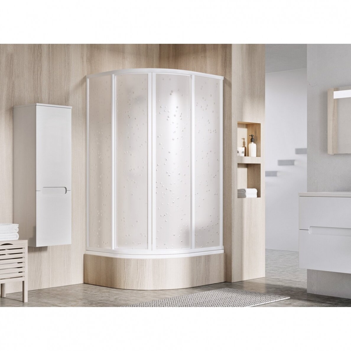 Dušo kabina RAVAK Supernova SKCP4, 90x90cm balta ir plastikas Pearl Dušo kabina RAVAK Supernova SKCP4, 90x90cm balta ir plastikas Pearl