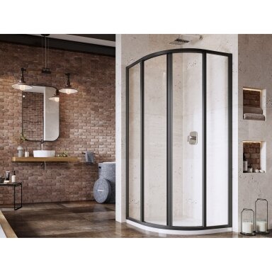Dušo kabina RAVAK Supernova SKCP4, 80x80cm juoda ir skaidrus stiklas Dušo kabina RAVAK Supernova SKCP4, 80x80cm juoda ir skaidrus stiklas