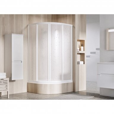 Dušo kabina RAVAK Supernova SKCP4, 90x90cm balta ir plastikas Pearl