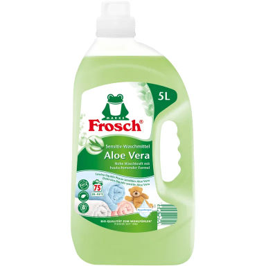 Skystas skalbiklis FROSCH Sensitive Aloe Vera, 5l Skystas skalbiklis FROSCH Sensitive Aloe Vera, 5l