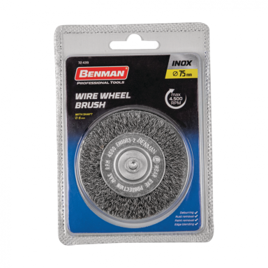 Šlifavimo šepetys BENMAN Inox 72439, 75mm
