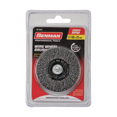 Šlifavimo šepetys BENMAN RPM 72448, 80mm Šlifavimo šepetys BENMAN RPM 72448, 80mm