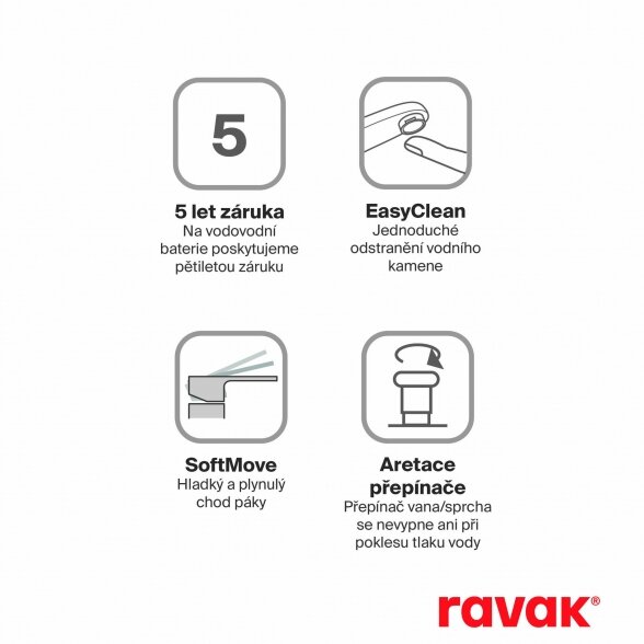Vonios maišytuvas be dušo komplekto RAVAK Solar SL 022.00CR, chromo sp. 3 Vonios maišytuvas be dušo komplekto RAVAK Solar SL 022.00CR, chromo sp. 3