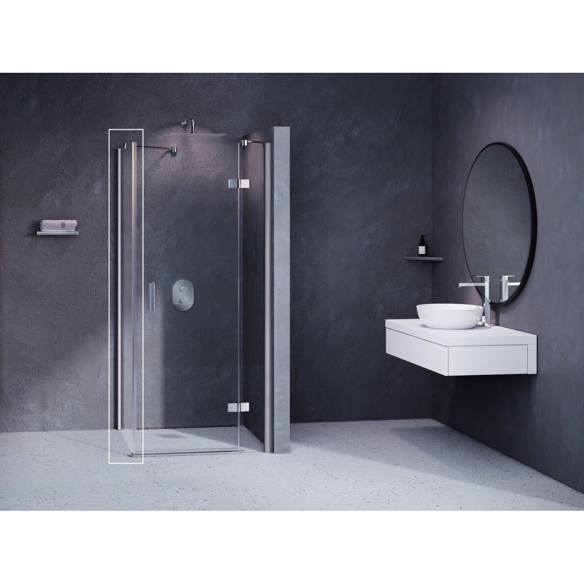 Stacionari sienelė RAVAK SmartLine SMPS dešininė, 80cm chromas ir skaidrus stiklas Stacionari sienelė RAVAK SmartLine SMPS dešininė, 80cm chromas ir skaidrus stiklas