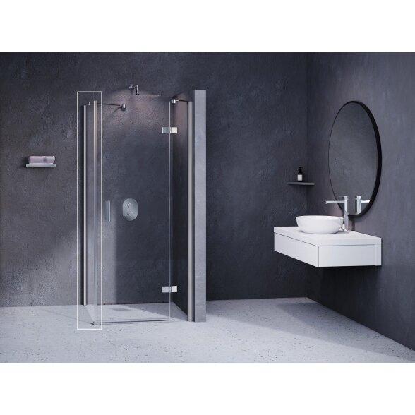 Stacionari sienelė RAVAK SmartLine SMPS dešininė, 80cm chromas ir skaidrus stiklas Stacionari sienelė RAVAK SmartLine SMPS dešininė, 80cm chromas ir skaidrus stiklas