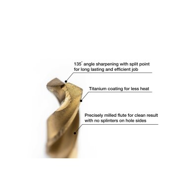 Metalo grąžtas SPECIALIST+ Titan, 4,2mm