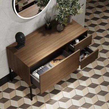 Vonios spintelė KERAMA MARAZZI Atollo, 110cm riešuto sp. Vonios spintelė KERAMA MARAZZI Atollo, 110cm riešuto sp.