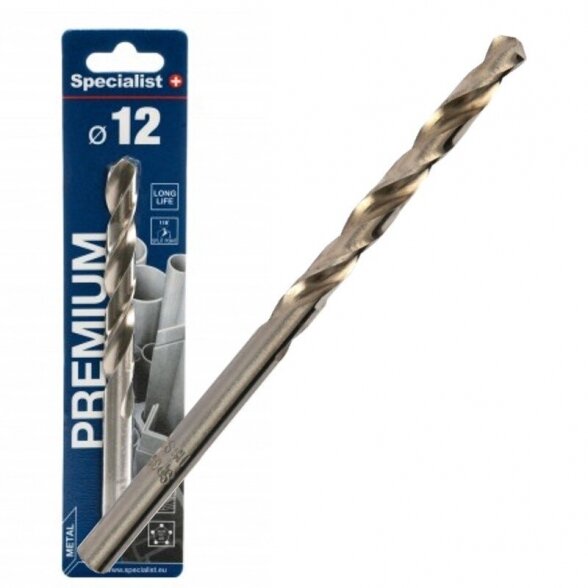 Metalo grąžtas SPECIALIST+ Premium, 12mm 1 Metalo grąžtas SPECIALIST+ Premium, 12mm 1
