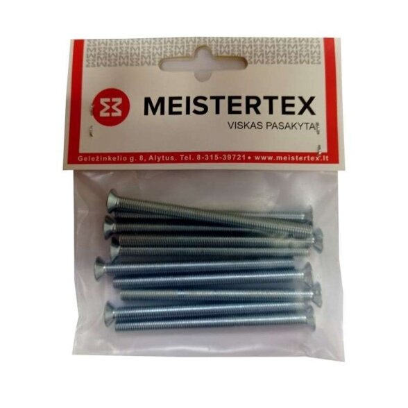 Sraigtas DIN965 cinkuotas M5x100mm MEISTERTEX (10vnt) Sraigtas DIN965 cinkuotas M5x100mm MEISTERTEX (10vnt)