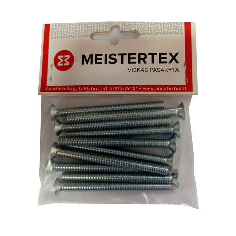 Sraigtas DIN965 cinkuotas M6x80mm MEISTERTEX (10vnt) Sraigtas DIN965 cinkuotas M6x80mm MEISTERTEX (10vnt)