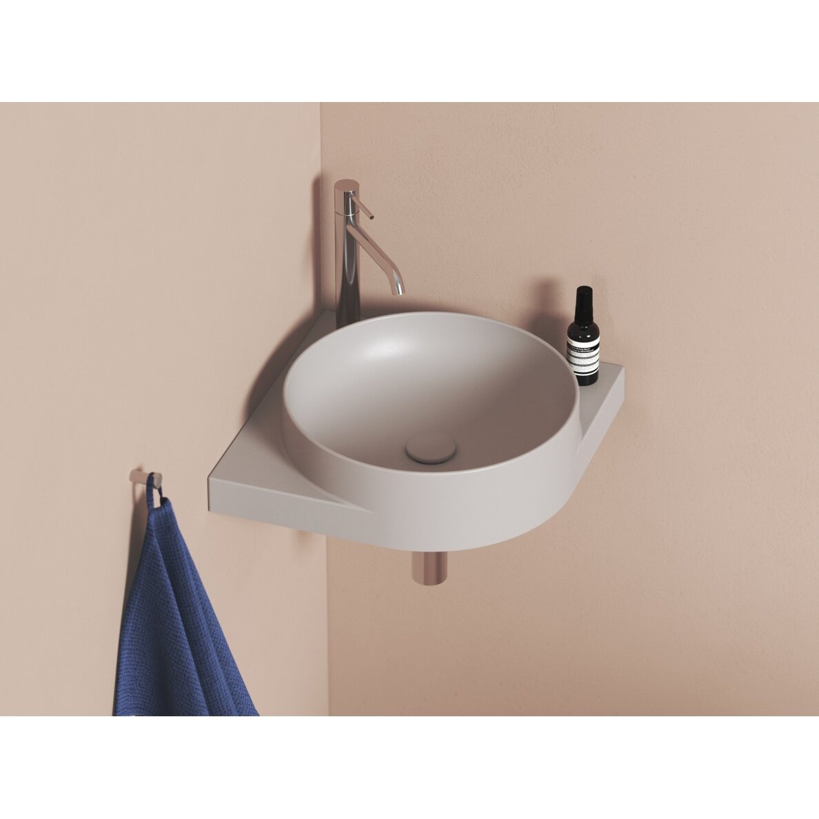 Stacionari praustuvo sifono galvutė Flat, Smoke Grey 1 Stacionari praustuvo sifono galvutė Flat, Smoke Grey 1
