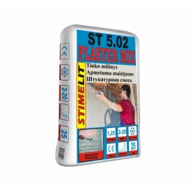Storasluoksnis tinkas STIMELIT ST 5.02, 25kg Storasluoksnis tinkas STIMELIT ST 5.02, 25kg