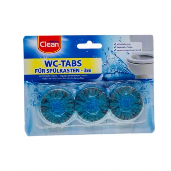 Tabletės tualeto bakeliams ELINA CLEAN, 3x50 g Tabletės tualeto bakeliams ELINA CLEAN, 3x50 g