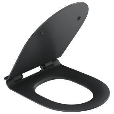 Klozeto dangtis RAVAK Vita Slim, juoda sp.
