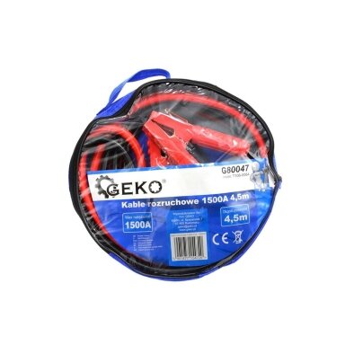 Užvedimo laidai GEKO G80047 1500 A, 4,5m Užvedimo laidai GEKO G80047 1500 A, 4,5m