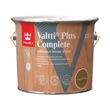 Medienos impregnantas TIKKURILA Valtti Plus Complete, 2,5l ąžuolo sp.