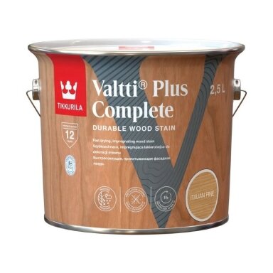Medienos impregnantas TIKKURILA Valtti Plus Complete, 2,5l italinės pušies sp.