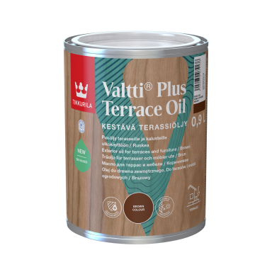Aliejus medienai TIKKURILA Valtti Plus Terrace Oil, 0,9l ruda sp.