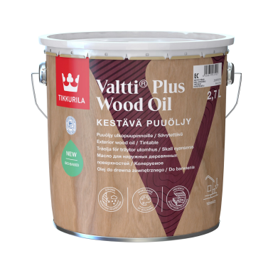 Aliejus medienai TIKKURILA Valtti Plus Wood Oil, 2,7l Aliejus medienai TIKKURILA Valtti Plus Wood Oil, 2,7l