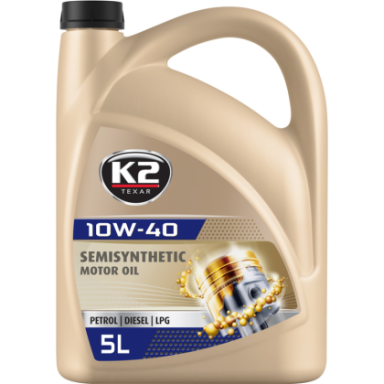 Variklinė alyva K2 10W-40 pusiau sintetinė, 5L