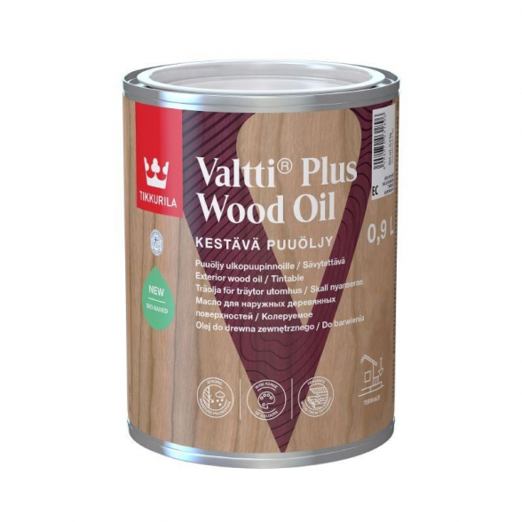 Aliejus medienai TIKKURILA Valtti Plus Wood Oil, 0,9l Aliejus medienai TIKKURILA Valtti Plus Wood Oil, 0,9l