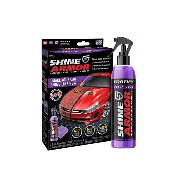 Purškiamas vaškas FORTIFY SHINE ARMOR 3in1, 230 ml Purškiamas vaškas FORTIFY SHINE ARMOR 3in1, 230 ml
