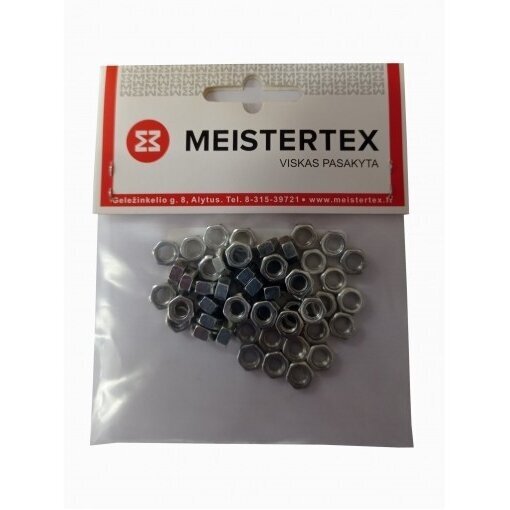 Veržlės MEISTERTEX DIN934 M4, 50vnt 1 Veržlės MEISTERTEX DIN934 M4, 50vnt 1