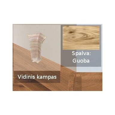 Grindjuostės vidinis kampas PVC VOX Izzi, guobos sp. (773) Grindjuostės vidinis kampas PVC VOX Izzi, guobos sp. (773)