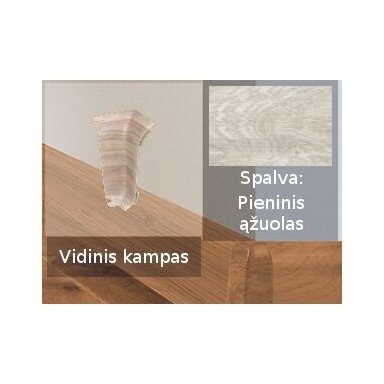 Grindjuostės vidinis kampas PVC VOX Izzi, pieninio ąžuolo sp. (762) Grindjuostės vidinis kampas PVC VOX Izzi, pieninio ąžuolo sp. (762)