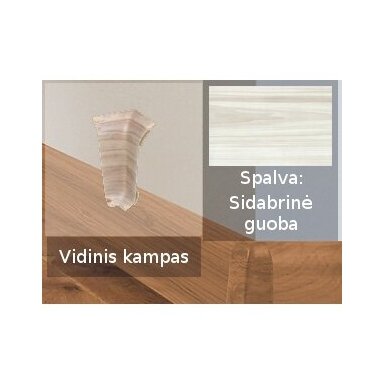 Grindjuostės vidinis kampas PVC VOX Izzi, sidabrinė guoba sp. (771) Grindjuostės vidinis kampas PVC VOX Izzi, sidabrinė guoba sp. (771)