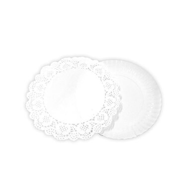 Vienkartinis padėklas maistui ALGON, 25cm 2vnt balta sp.