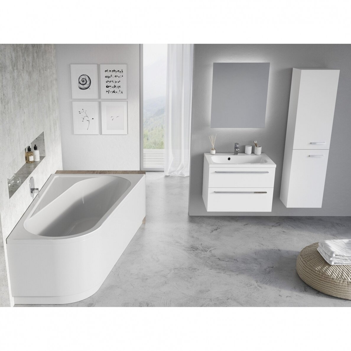 Vonia RAVAK Chrome dešininė, 170x105cm 3 Vonia RAVAK Chrome dešininė, 170x105cm 3