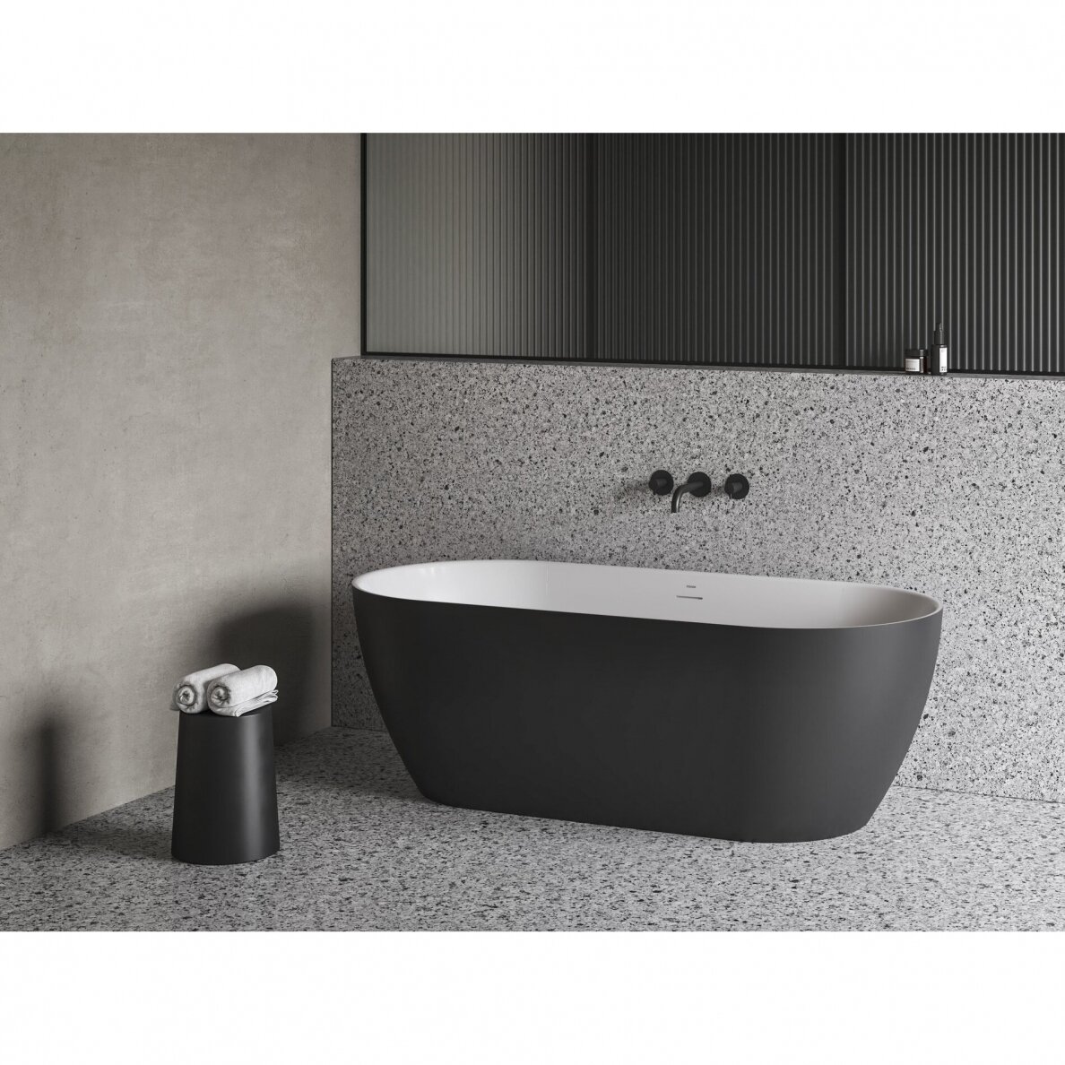 Vonia RAVAK Freedom O Tec, 170x77cm juoda/balta ir juodos sp. nutekėjimas 4