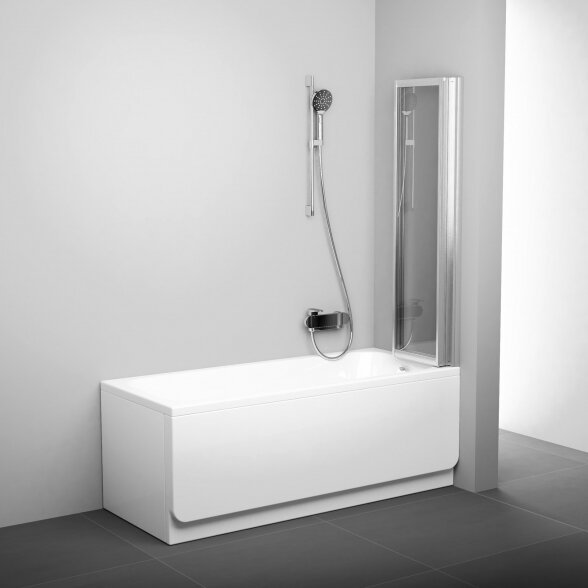 Vonios sienelė RAVAK VS3, 130x140cm balta ir plastikas Rain 2