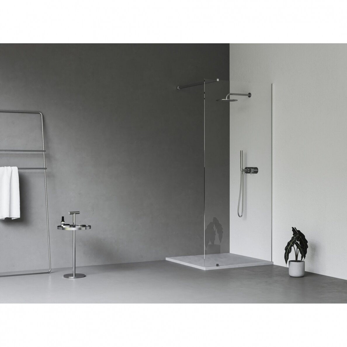 Dušo kabina RAVAK Walk-In Wall Set, 90cm chromas ir skaidrus stiklas 1