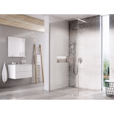 Dušo kabina RAVAK Walk-In Wall Set, 70cm chromas ir skaidrus stiklas Dušo kabina RAVAK Walk-In Wall Set, 70cm chromas ir skaidrus stiklas
